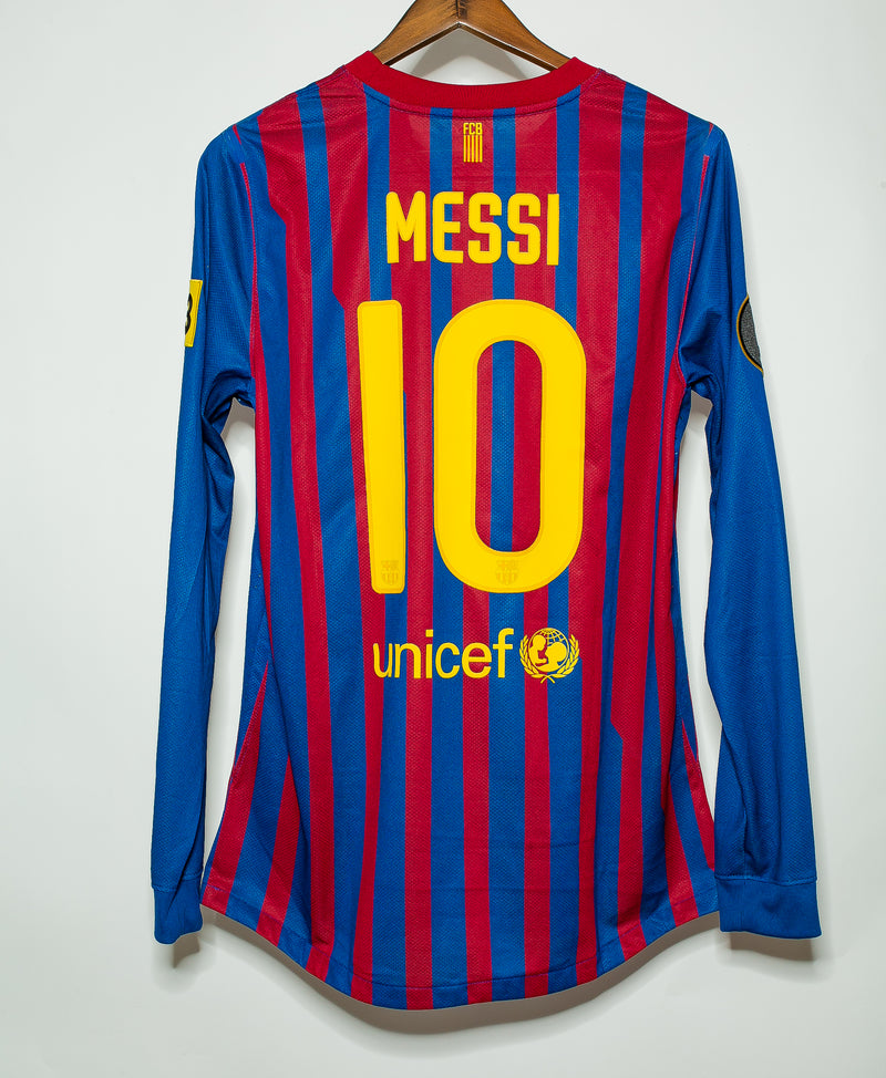 Barcelona 2011-12 Messi Long Sleeve Player Issue Home Kit BNWT (L)