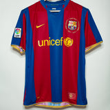 Barcelona 2007-08 Ronaldinho Home Kit (L)