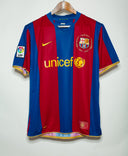 Barcelona 2007-08 Ronaldinho Home Kit (L)