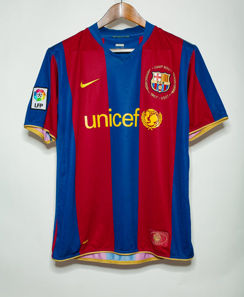 Barcelona 2007-08 Ronaldinho Home Kit (L)