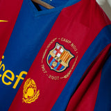 Barcelona 2007-08 Ronaldinho Home Kit (L)