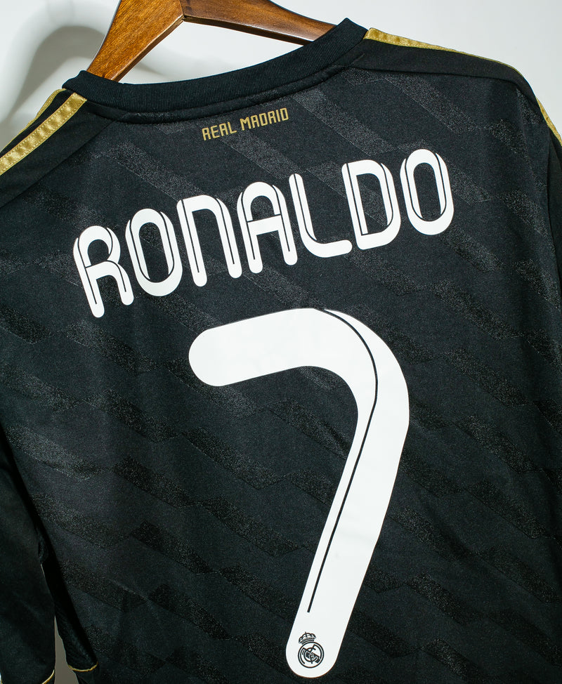 Real Madrid 2011 2012 Ronaldo 7 Away Black Shirt (Excellent) L