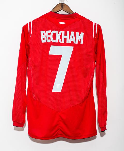 England 2004 Longsleeve Beckham Away Kit