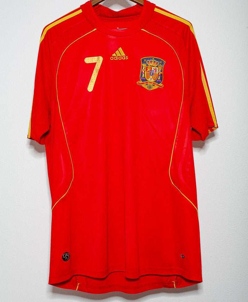 Spain 2008 David Villa Home Kit (XL)