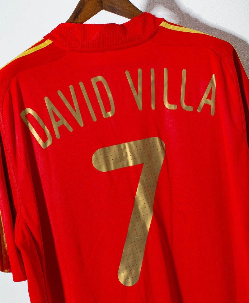 Spain 2008 David Villa Home Kit (XL)