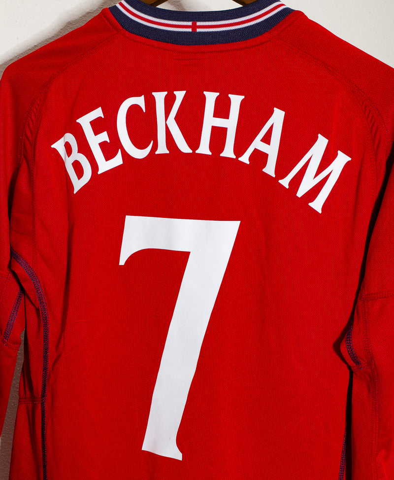 England 2002 Beckham Long Sleeve Away Kit (M)