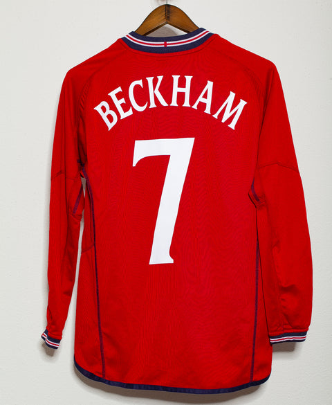 England 2002 Beckham Long Sleeve Away Kit (M)