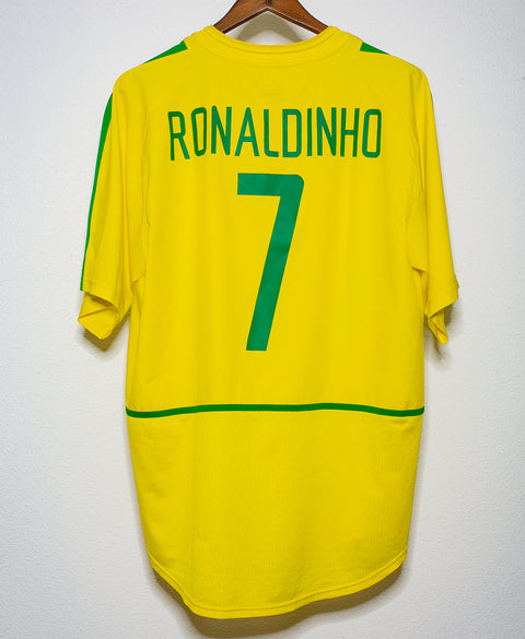 Brazil 2002 Ronaldinho Home Kit (XL)