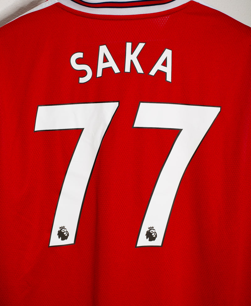 Arsenal 2019-20 Home Shirt Saka #77 (Excellent) XL