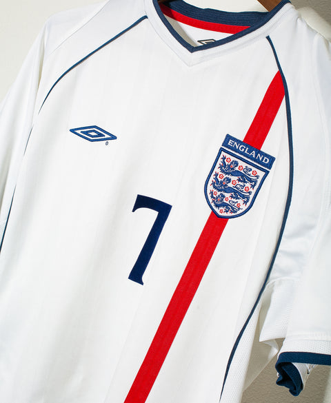 England 2002 Beckham Home Kit (L)