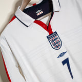 England 2003 Beckham Reversible Home Kit (L)