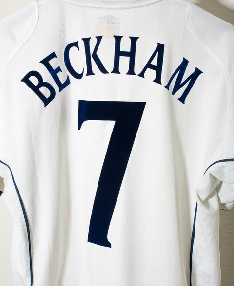 England 2002 Beckham Home Kit (L)