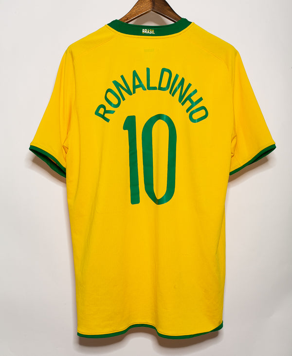 Brazil 2008 Ronaldinho Home Kit (XL)