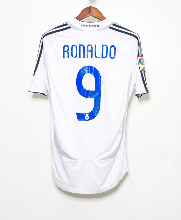 REAL MADRID 2006 2007 RONALDO 9 AWAY LA LIGA SHIRT (Excellent) XL