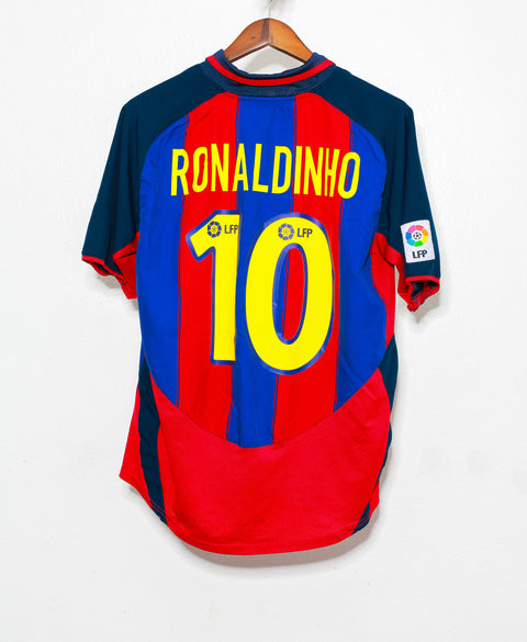 2003 FC Barcelona Home #10 Ronaldinho ( M )