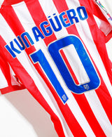 2009 Atletico Madrid Home #10 Kun Aguero ( M )