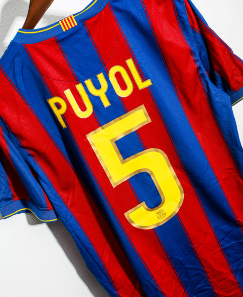 2009 FC Barcelona Home #5 Puyol ( L )