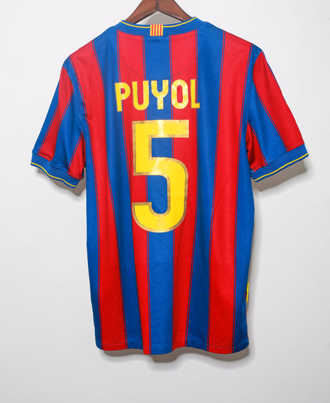 2009 FC Barcelona Home #4 Puyol ( L )