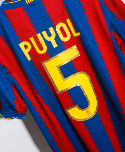 2009 FC Barcelona Home #4 Puyol ( L )