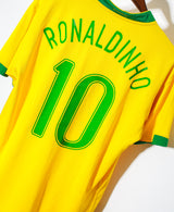 2006 Brazil Home #10 Ronaldinho ( XL )