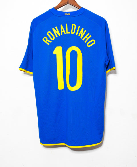 2008 Brazil Away #10 Ronaldinho ( XL )