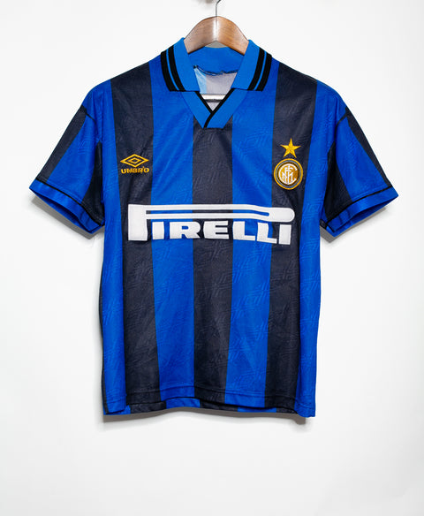 Inter Milan 1995-96 Roberto Carlos Home Kit (YL)