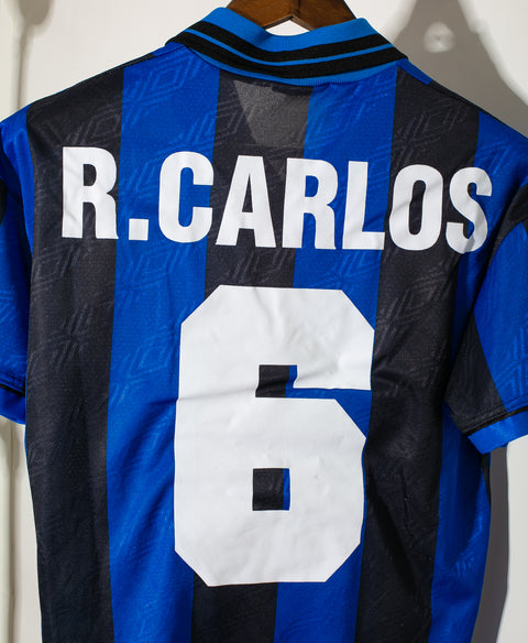 Inter Milan 1995-96 Roberto Carlos Home Kit (YL)