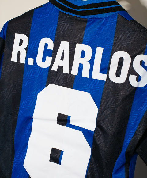 Inter Milan 1995-96 Roberto Carlos Home Kit (YL)