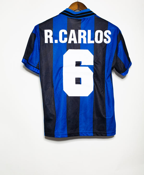 Inter Milan 1995-96 Roberto Carlos Home Kit (YL)