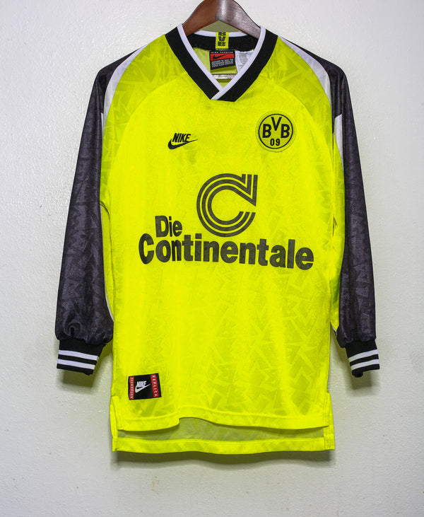 Borussia Dortmund 1995-96 Long Sleeve Home Kit (L)