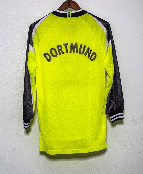 Borussia Dortmund 1995-96 Long Sleeve Home Kit (L)