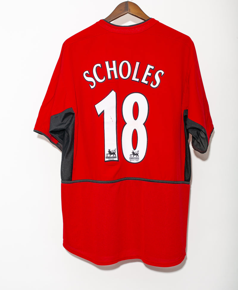 Manchester United 2002-03 Scholes Home Kit (2XL)