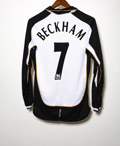 2001-02  Manchester United Beckham Long Sleeve Centenary Kit (S)