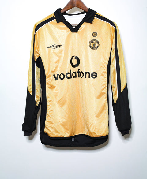 2001-02  Manchester United Beckham Long Sleeve Centenary Kit (S)