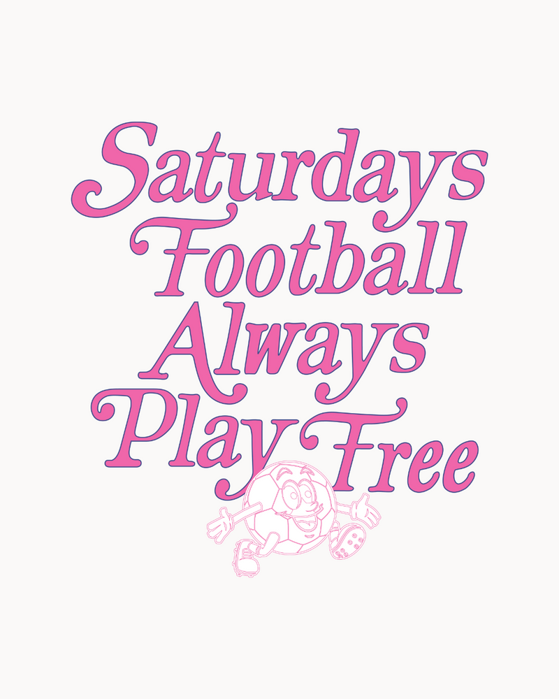 Saturdays Football Fall T-Shirt - Pink