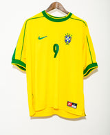 1998 Brazil Home Kit #9 Ronaldo ( L )