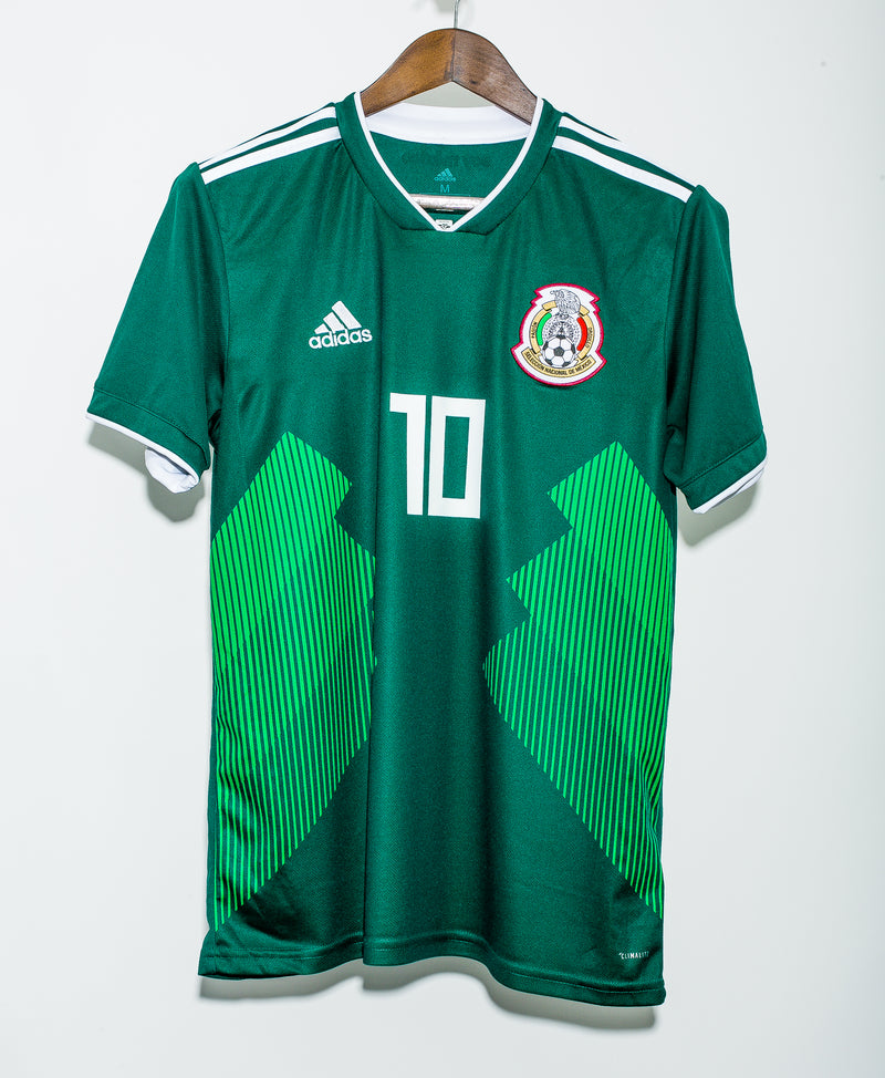 Mexico No6 J.DOS SANTOS Home 2018 FIFA World Cup Long Sleeve Soccer Jersey